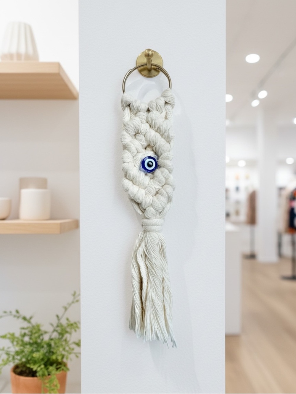 🔃Evil Eye Macrame Pendant Keychain